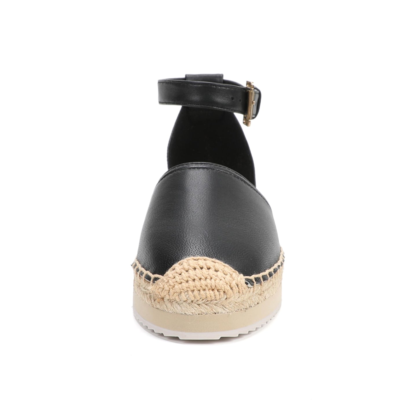Black Leather Espadrille womens Sandals