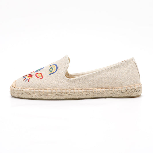 Beige women's espadrille flats, W-F607, photo 3