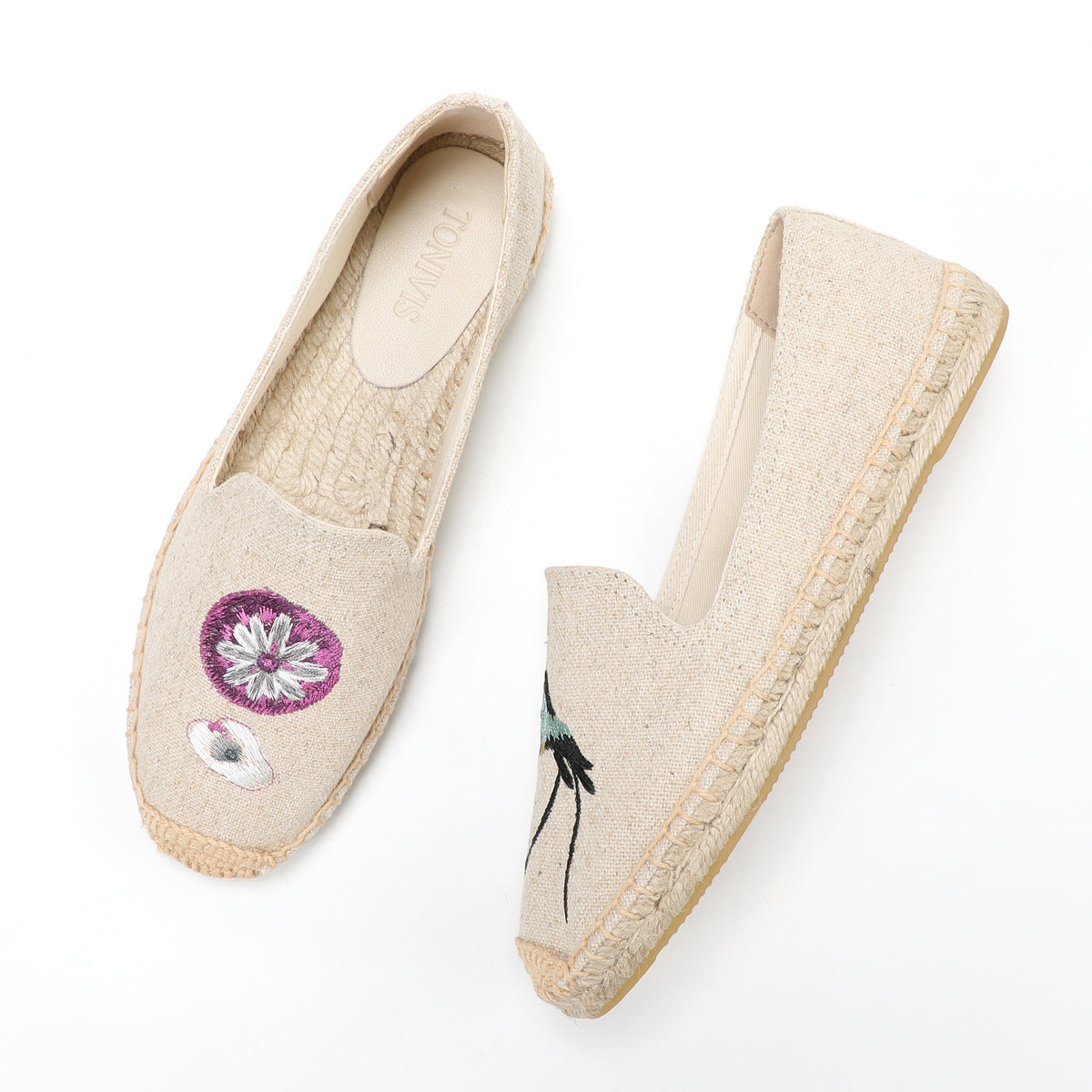 Beige women's espadrille flats, W-F631, photo 3