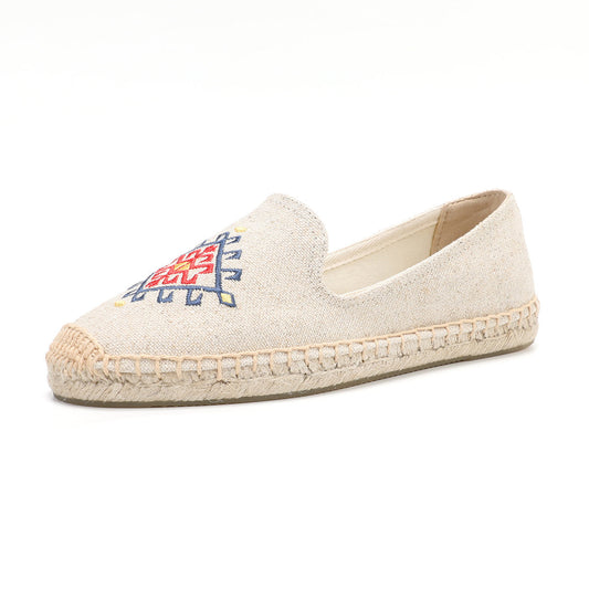 Beige women's espadrille flats, W-F648, photo 1