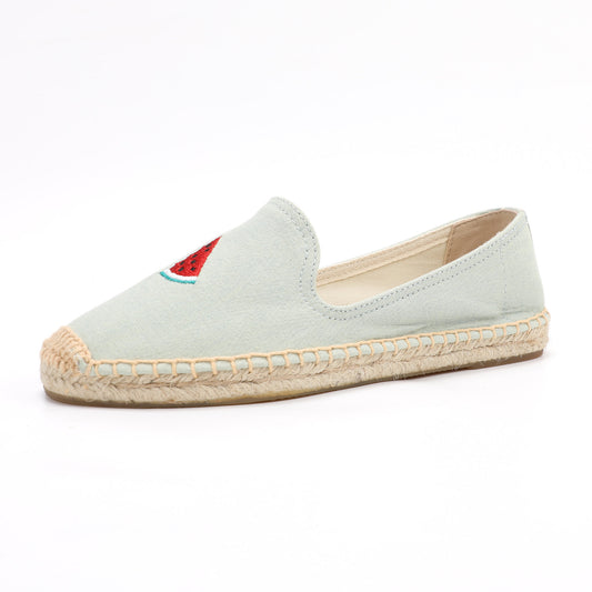 Light Blue women's espadrille flats, W-F668, photo 1