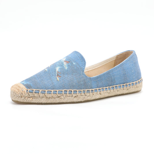 Blue women's espadrille flats, W-F675, photo 1