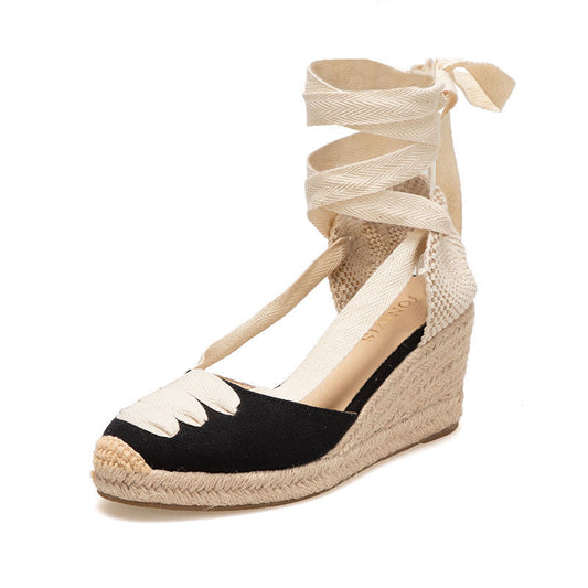 W S974 Black Sole Beige Strap