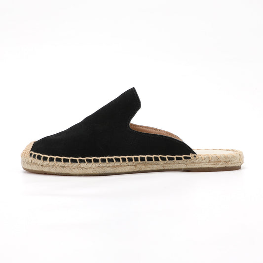 Women's Suede Espadrille Mule Flats — front view