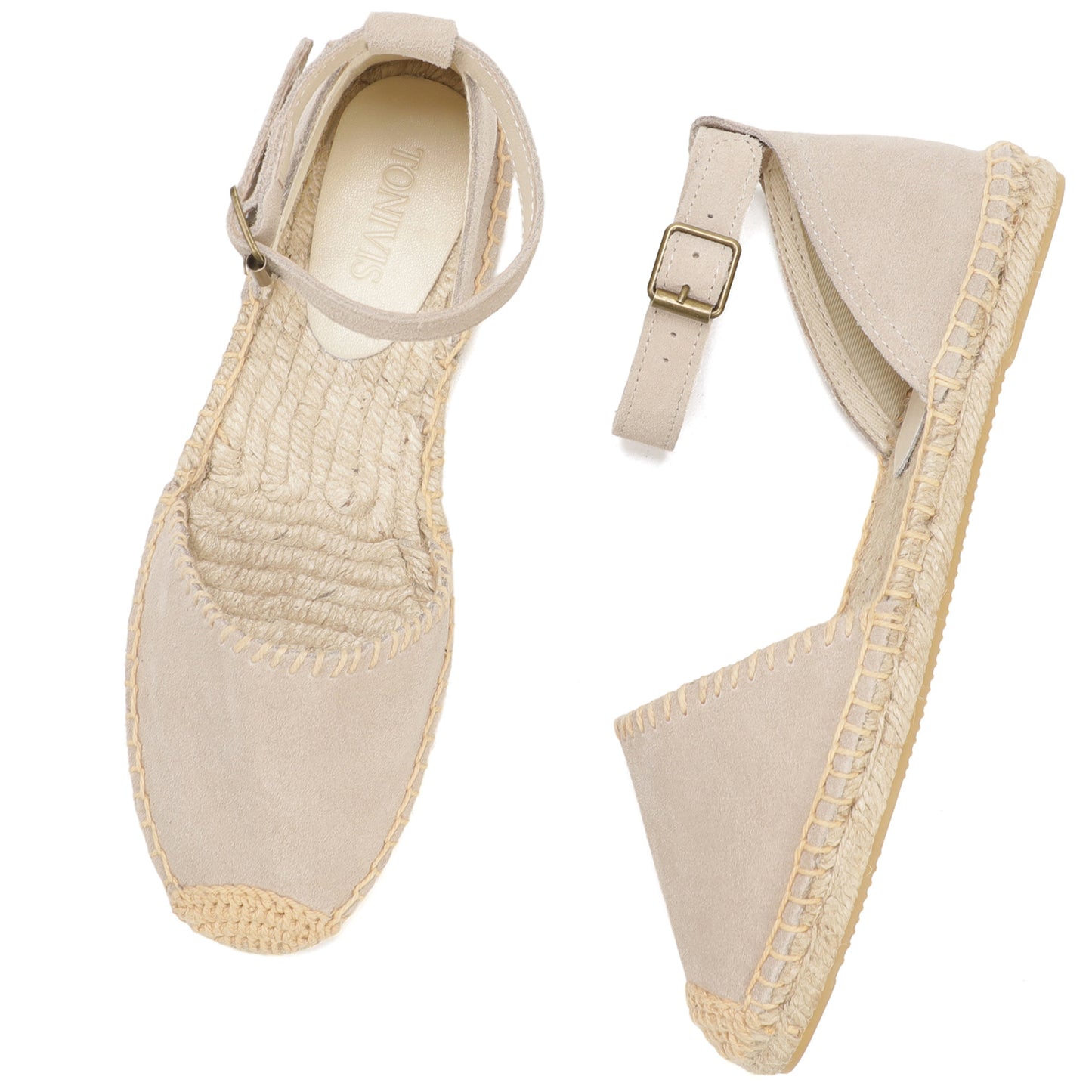 Women's Suede Ankle Strap Espadrille Sandals