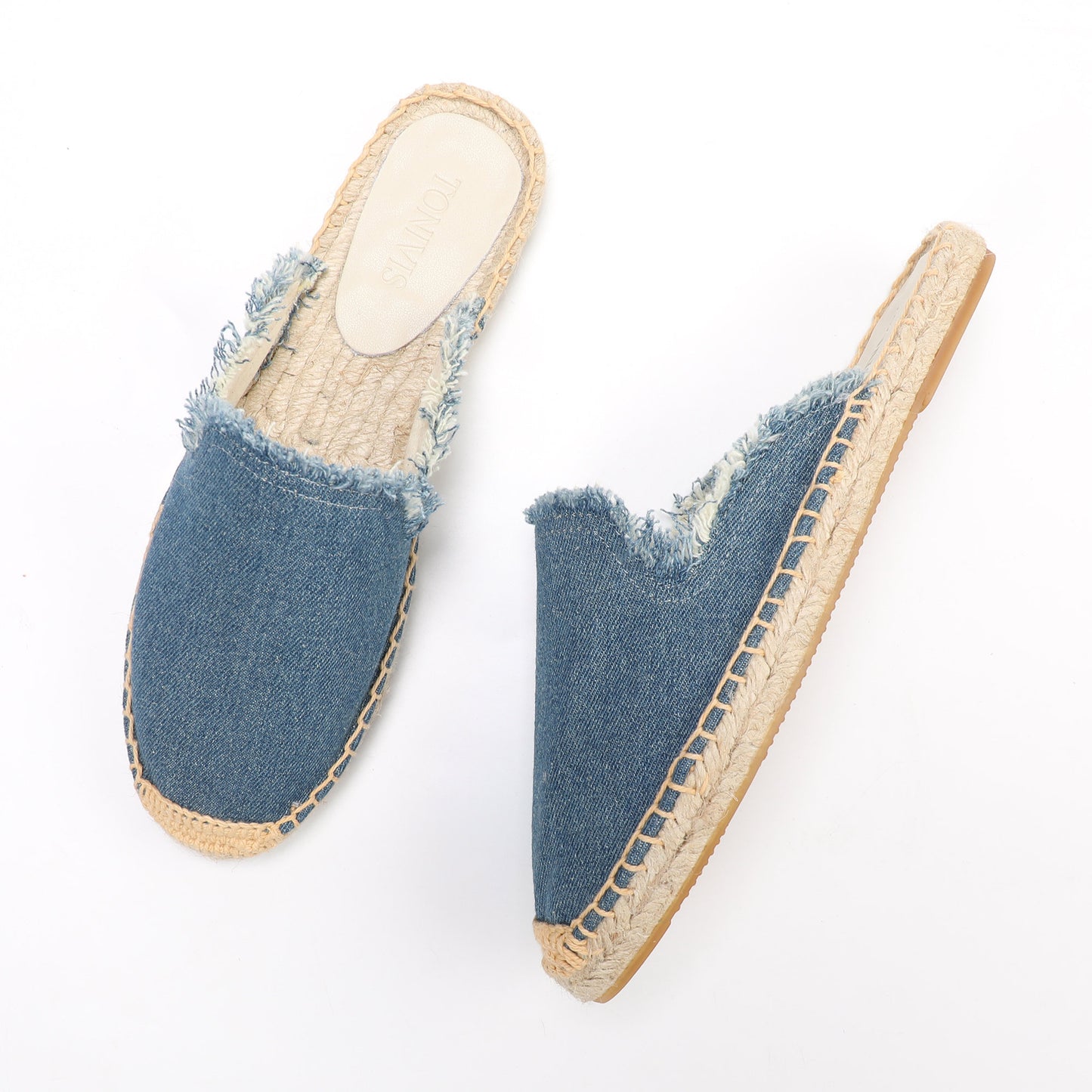 Women's Wool & Denim Espadrille Mules