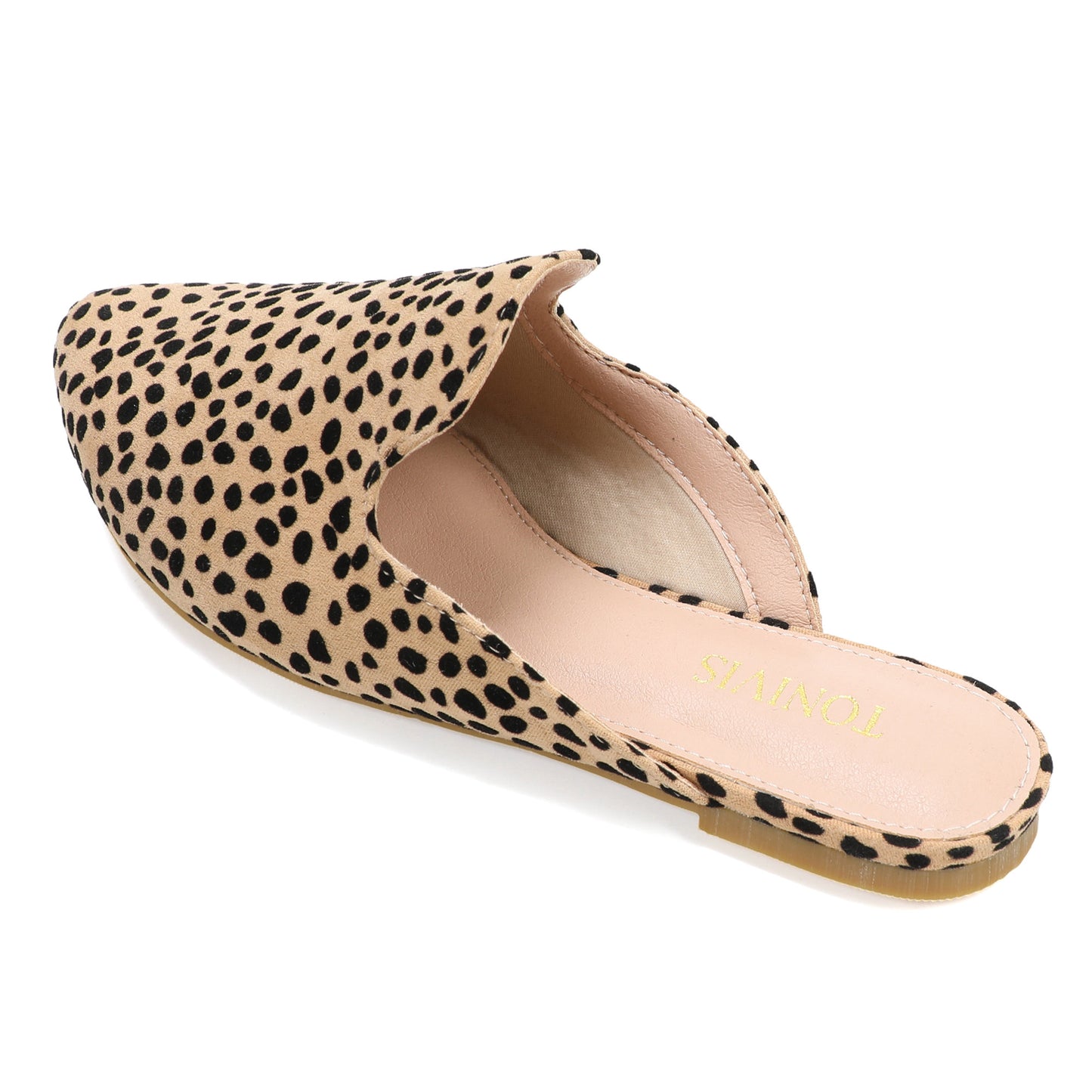 Leopard Print Pointed Toe Mules for Women – Chic Slip-On Flats