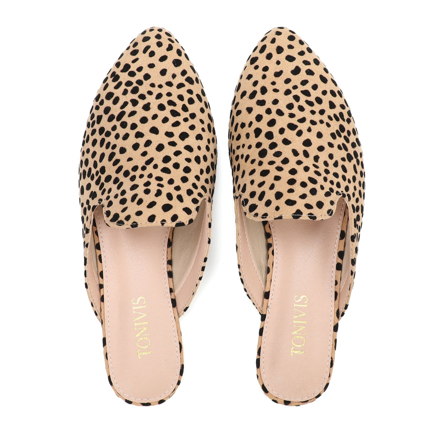 Leopard Print Pointed Toe Mules for Women – Chic Slip-On Flats