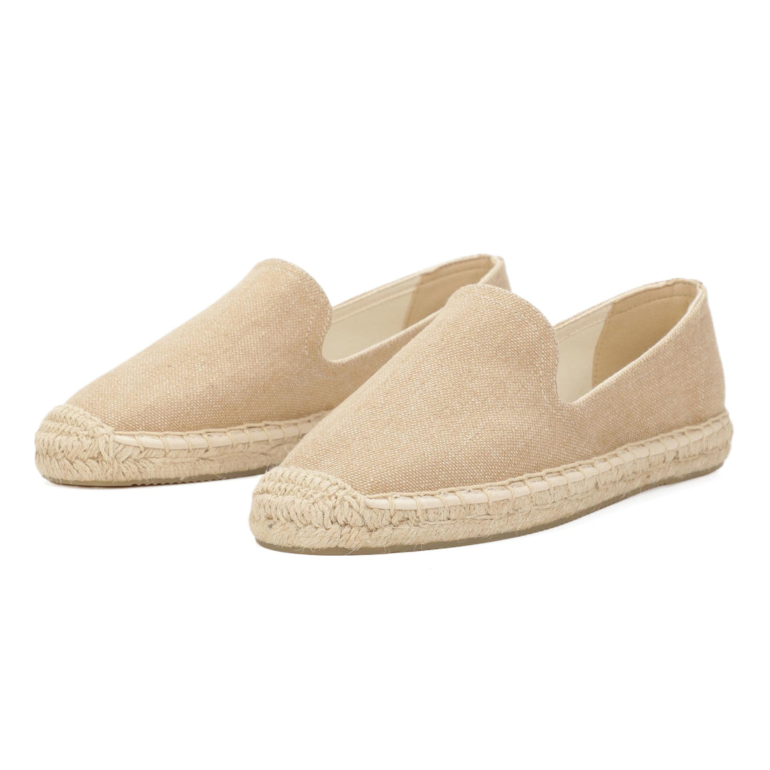 TONIVIS women's linen canvas espadrille slip-on flats