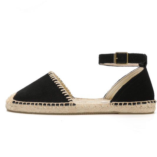 TONIVIS women's suede ankle strap espadrille sandals