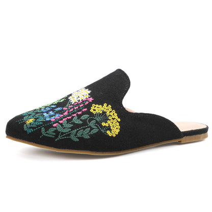 Leopard Print Pointed Toe Mules – Effortless Slip-On Flats