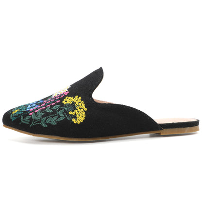 Leopard Print Pointed Toe Mules – Effortless Slip-On Flats