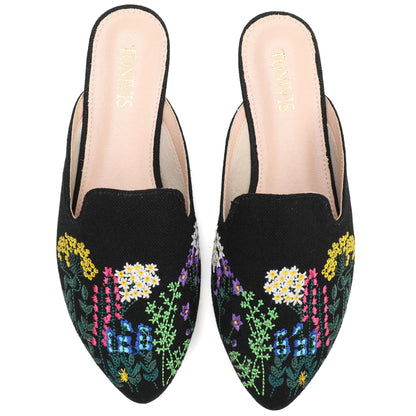 Leopard Print Pointed Toe Mules – Effortless Slip-On Flats