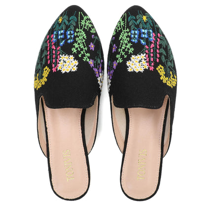 Leopard Print Pointed Toe Mules – Effortless Slip-On Flats