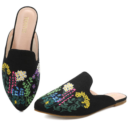 Leopard Print Pointed Toe Mules – Effortless Slip-On Flats