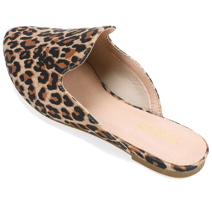 Leopard Print Pointed Toe Mules – Effortless Slip-On Flats