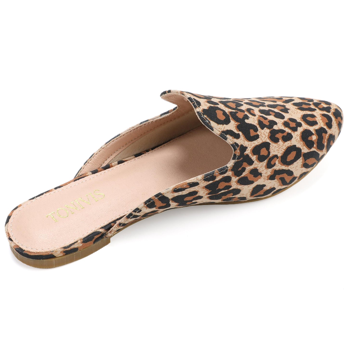 Leopard Print Pointed Toe Mules – Effortless Slip-On Flats