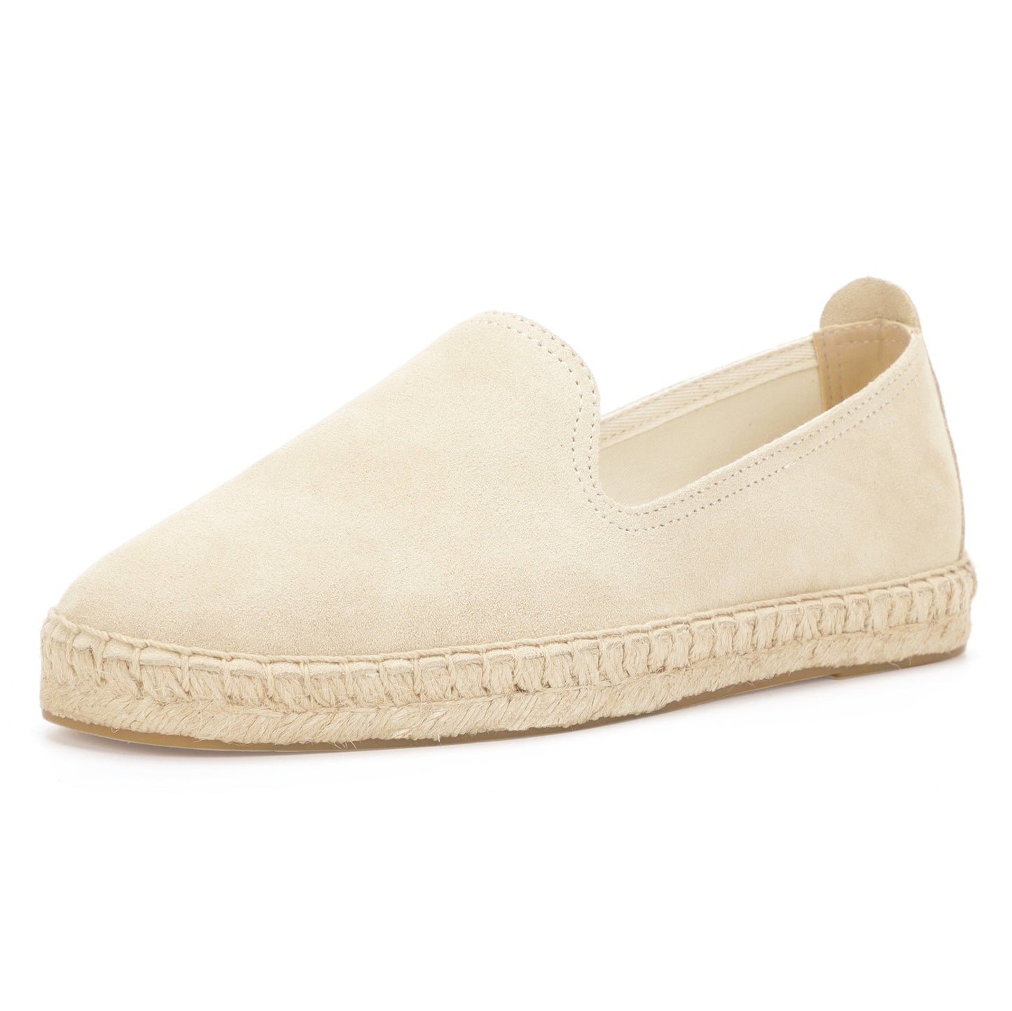 TONIVIS M2026007 beige Italian handmade suede espadrille loafers