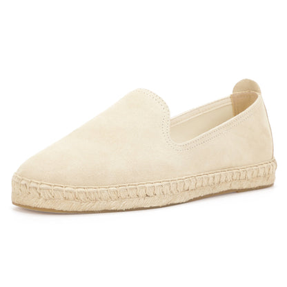 TONIVIS M2026007 beige Italian handmade suede espadrille loafers