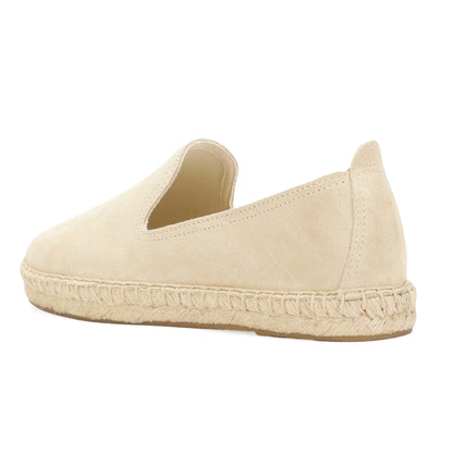 TONIVIS M2026007 beige Italian handmade suede espadrille loafers detail view