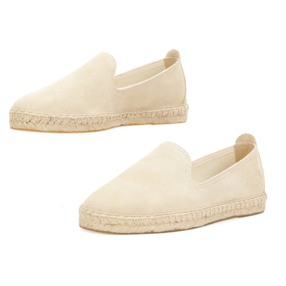 TONIVIS M2026007 beige Italian handmade suede espadrille loafers jute sole detail