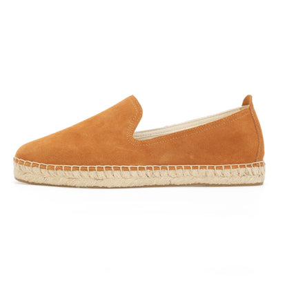 TONIVIS M2026008 brown Italian handmade suede espadrille loafers side view