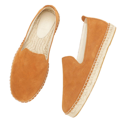 TONIVIS M2026008 brown Italian handmade suede espadrille loafers jute sole detail