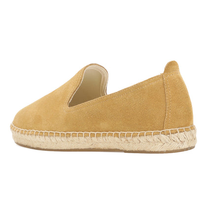TONIVIS M2026009 camel sand Italian handmade suede espadrille loafers detail view