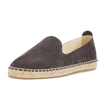 TONIVIS M2026010 black gray Italian handmade suede espadrille loafers