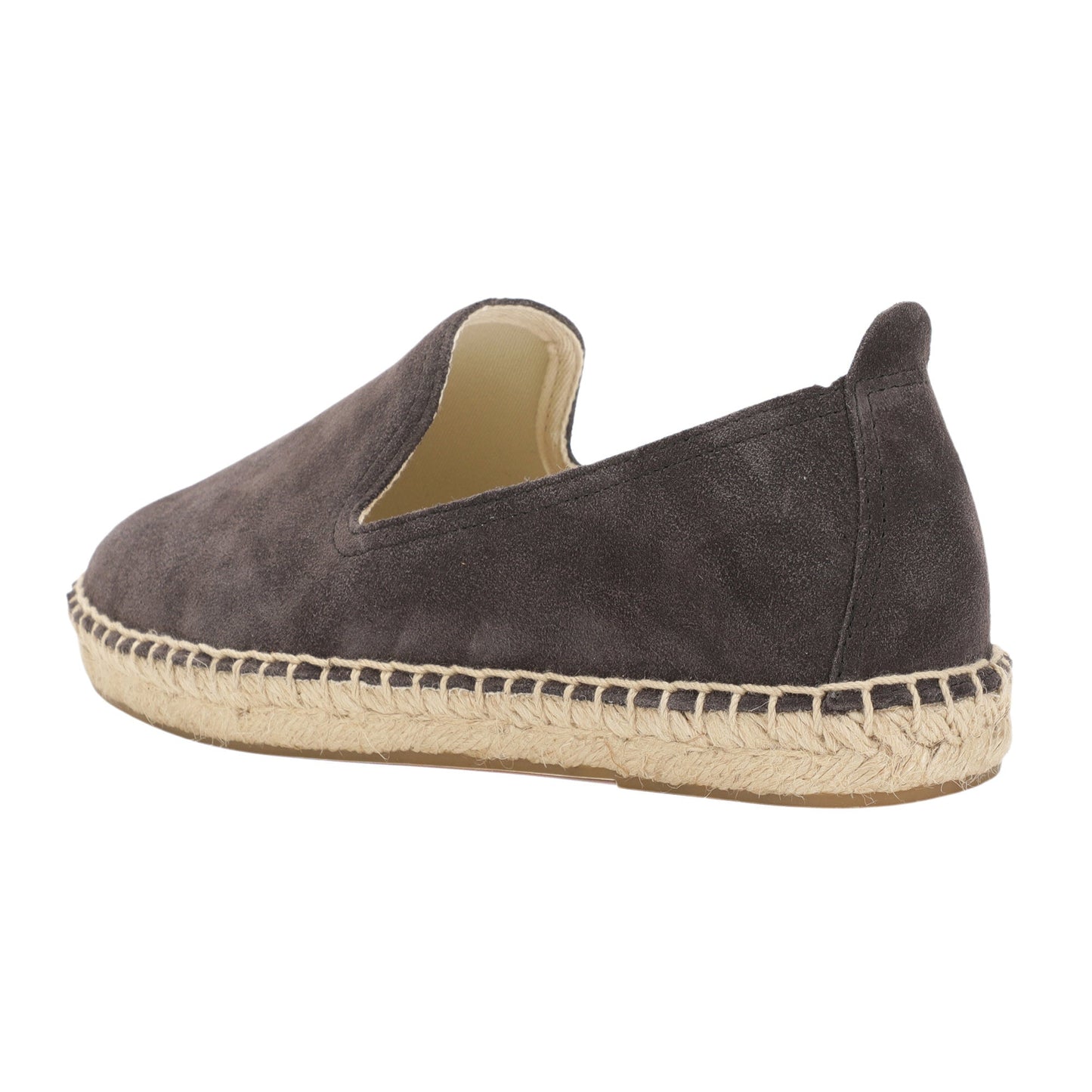 TONIVIS M2026010 black gray Italian handmade suede espadrille loafers detail view