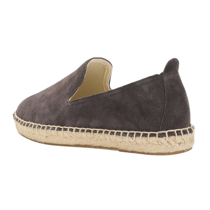 TONIVIS M2026010 black gray Italian handmade suede espadrille loafers detail view