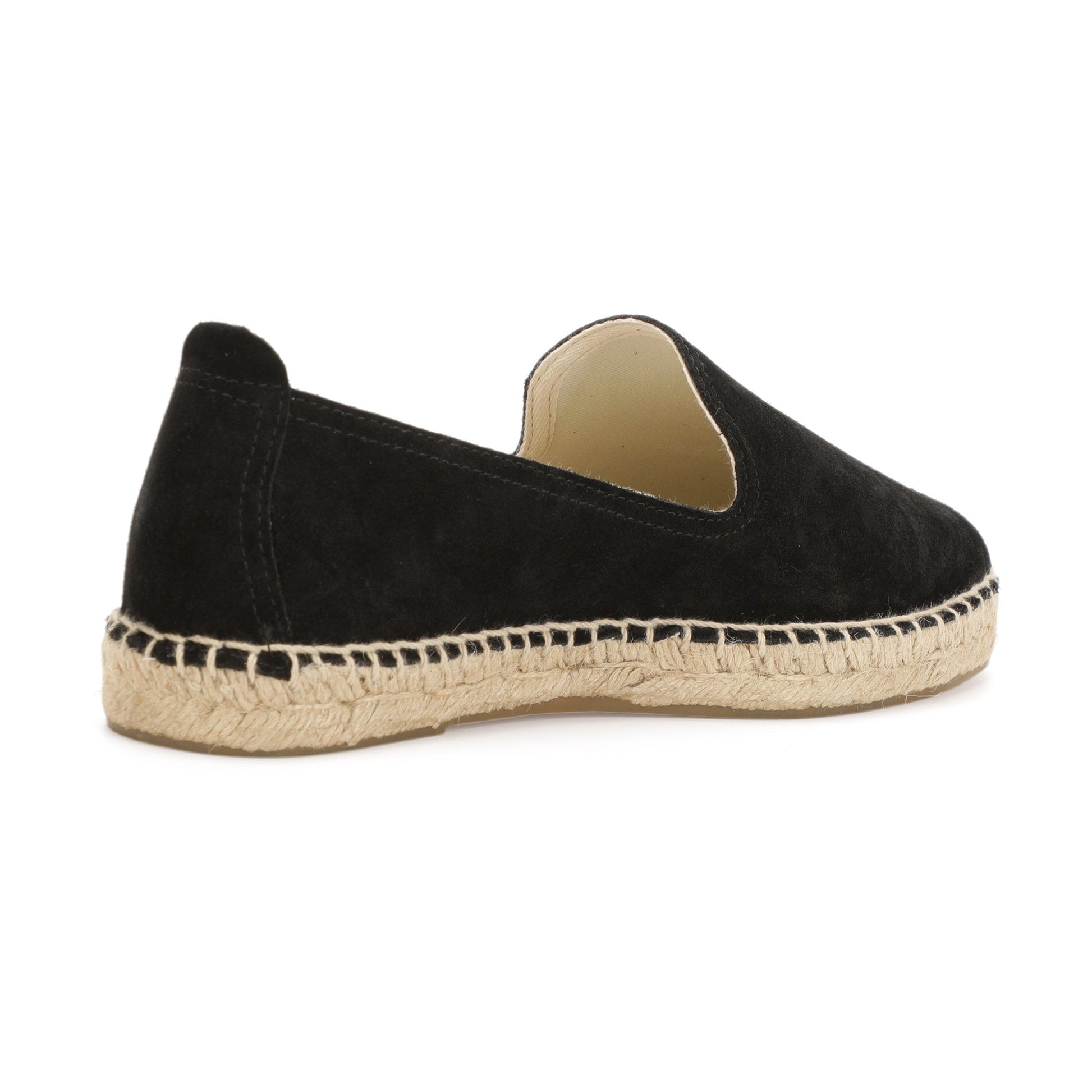 TONIVIS M2026011 black Italian handmade suede espadrille loafers outsole view