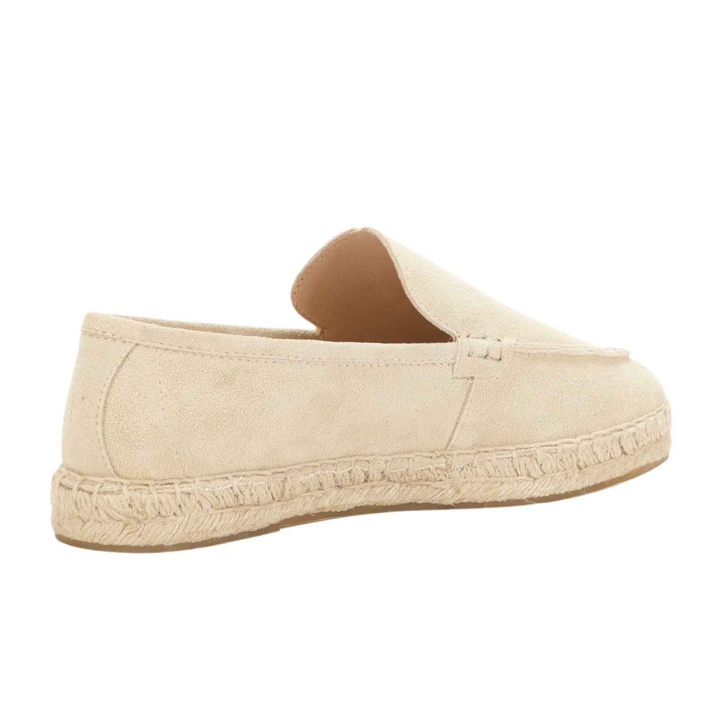 TONIVIS men's ivory cream minimalist suede espadrille loafers outsole view