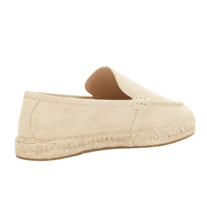 TONIVIS men's ivory cream minimalist suede espadrille loafers outsole view