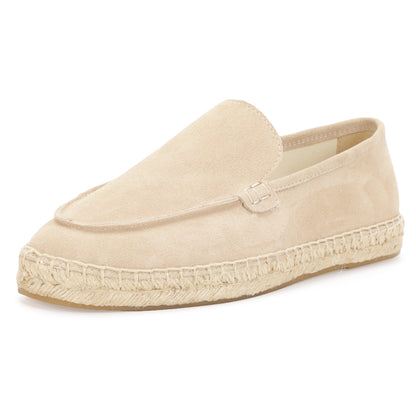 TONIVIS men's sand minimalist suede espadrille loafers