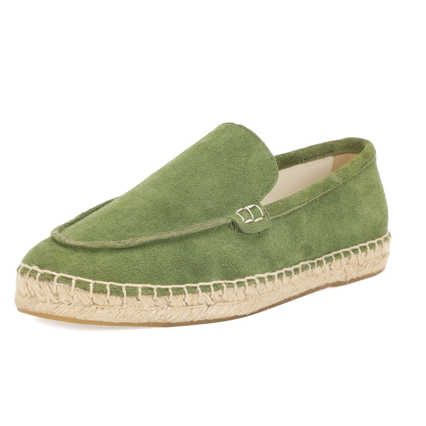 TONIVIS men's grass green minimalist suede espadrille loafers