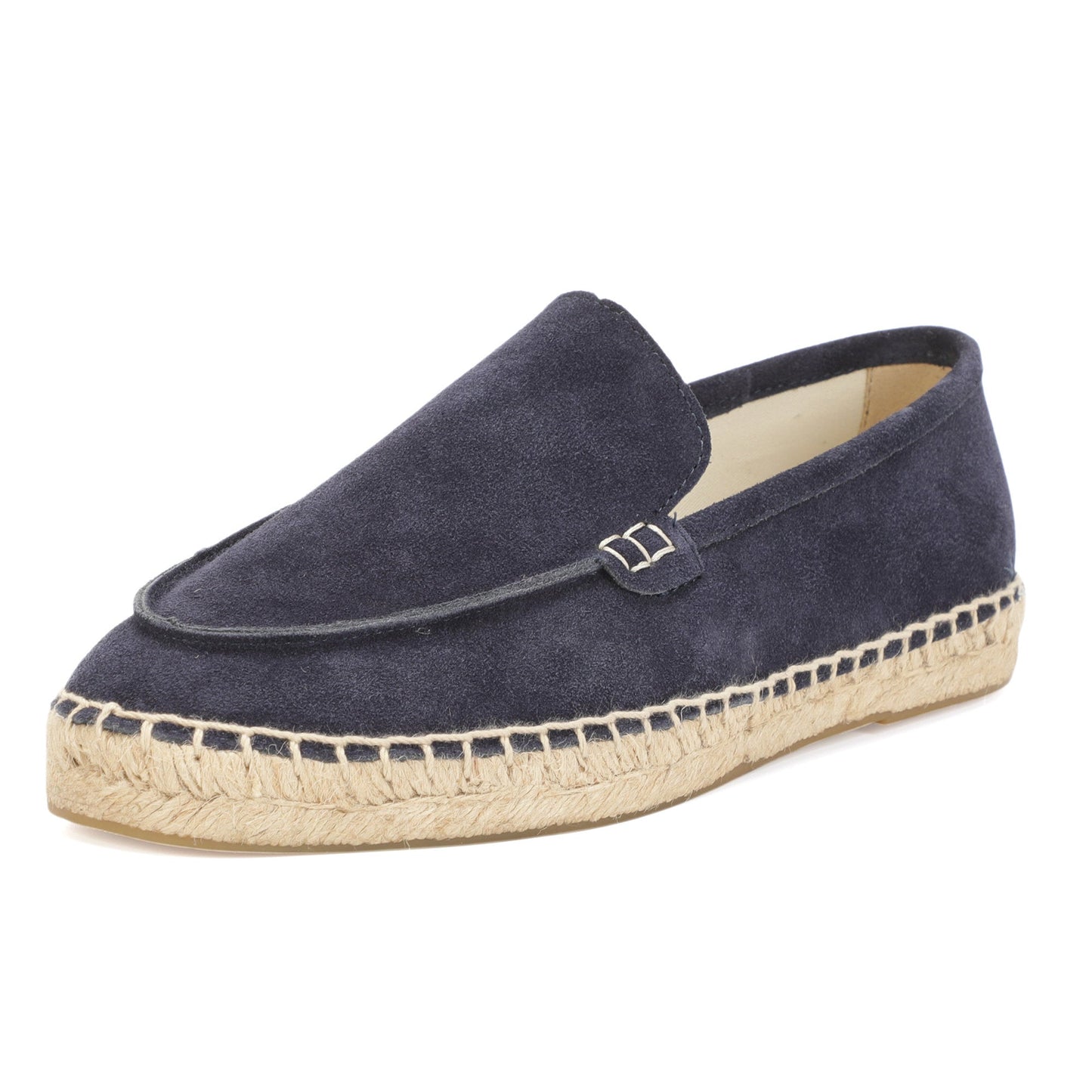 TONIVIS men's navy blue minimalist suede espadrille loafers