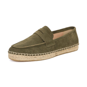 Dark Green Cow Suede