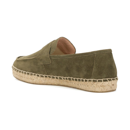 M2026029 men's dark green loafer rubber outsole detail