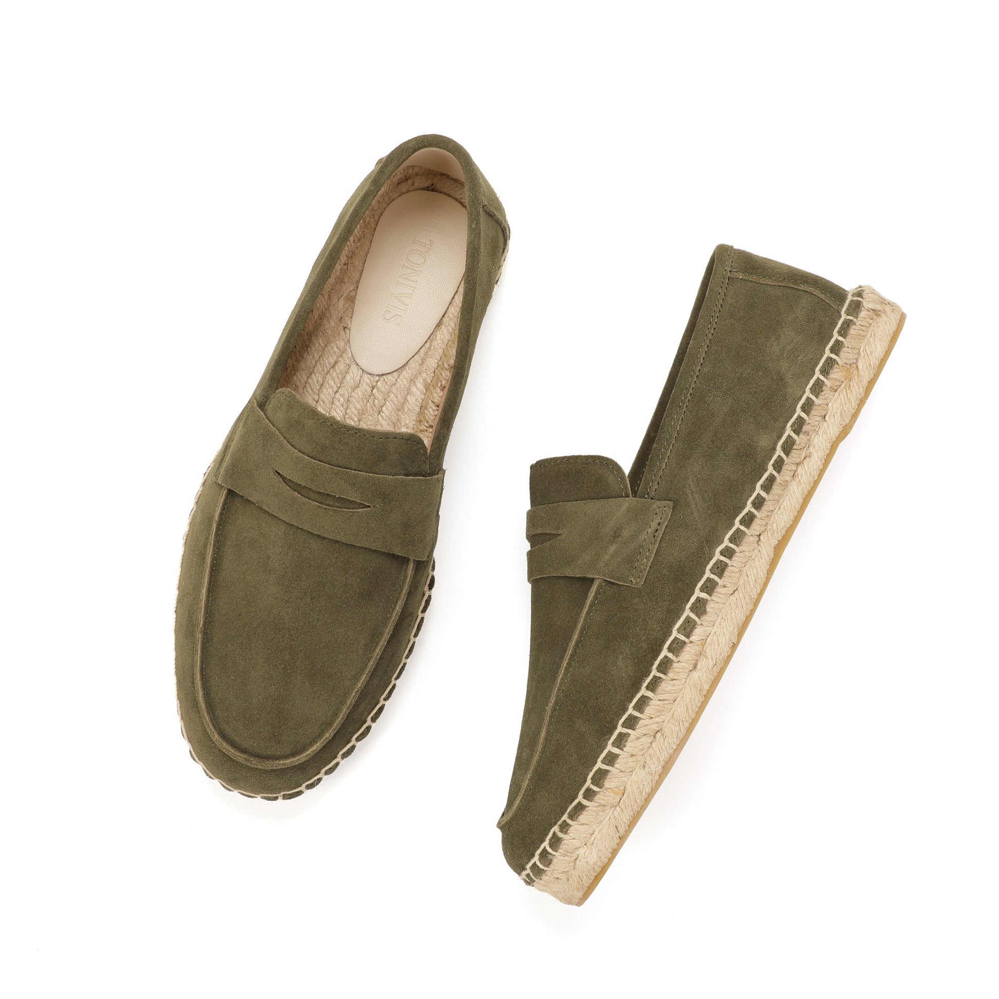 M2026029 men's suede loafer angled product photo