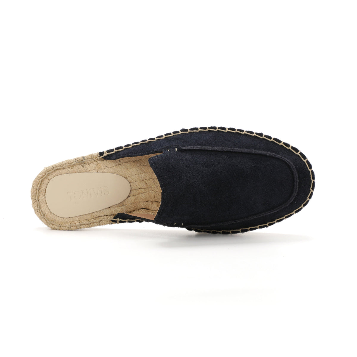 Men’s Cow Suede Minimalist Mule Espadrilles - Navy
