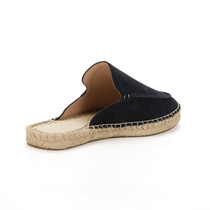 Men’s Cow Suede Minimalist Mule Espadrilles - Navy