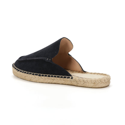 Men’s Cow Suede Minimalist Mule Espadrilles - Navy