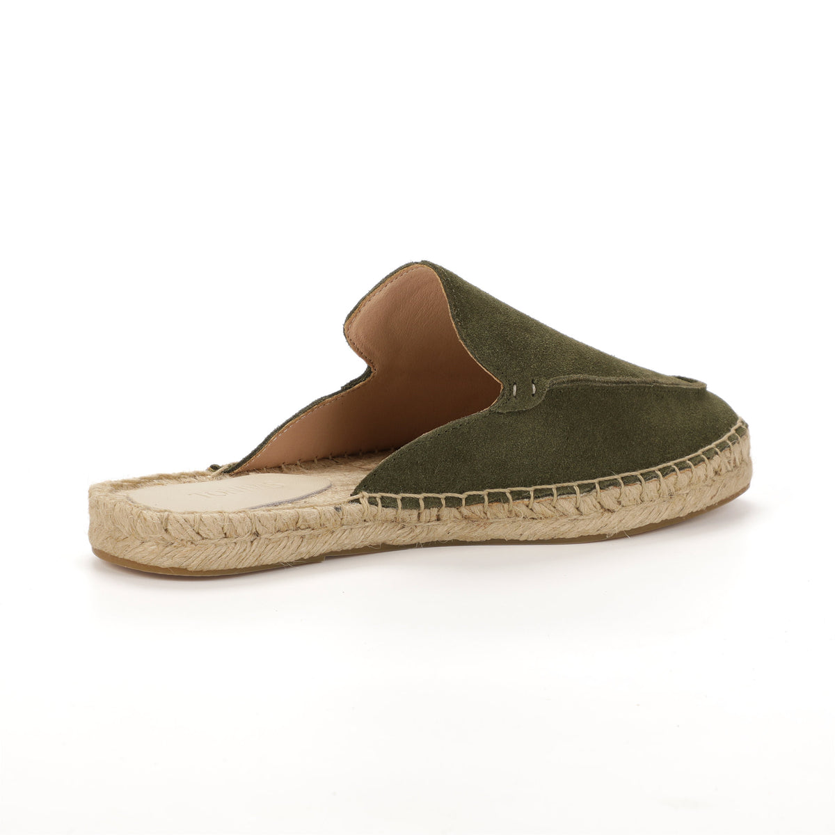 Men’s Cow Suede Minimalist Mule Espadrilles - Olive Green