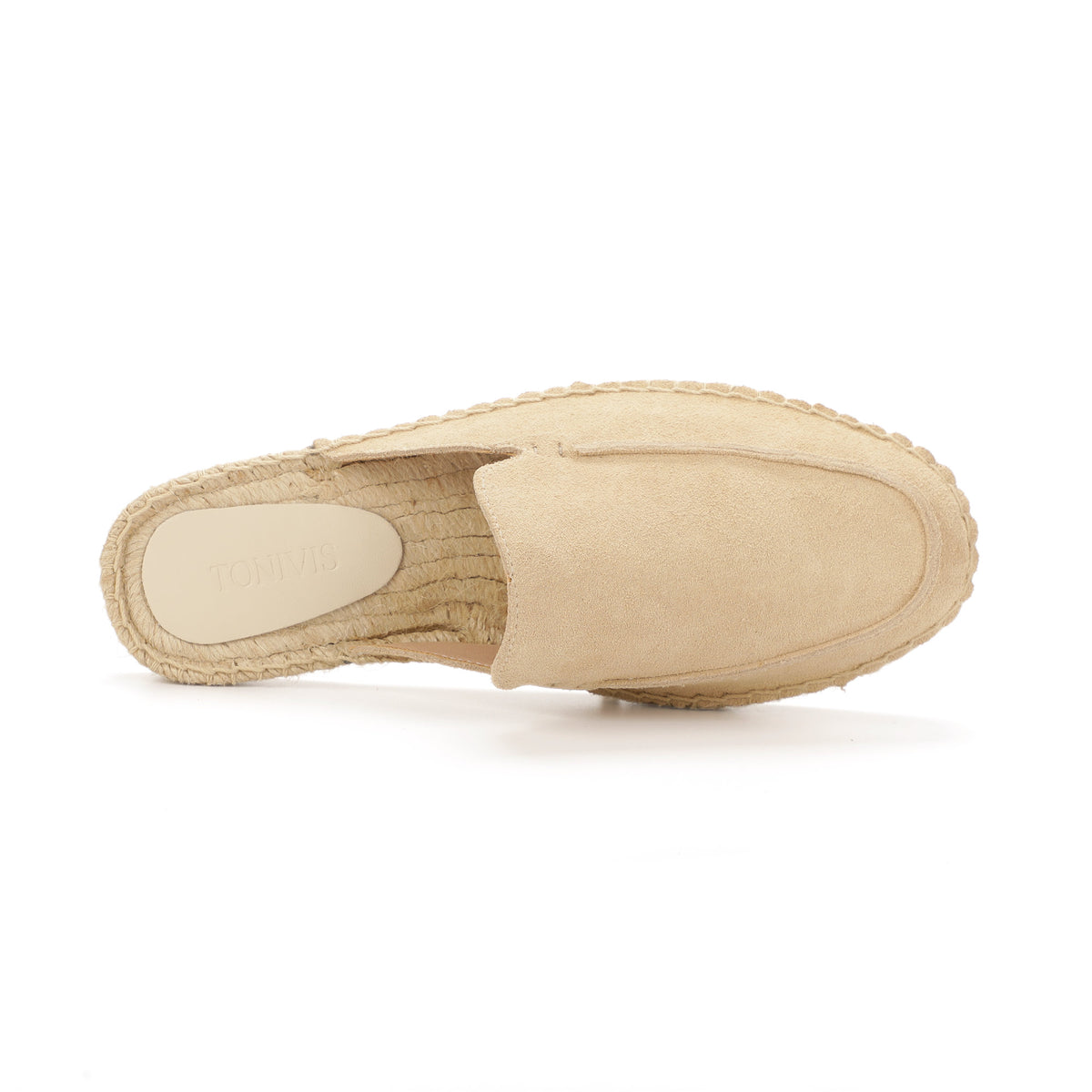 Men’s Cow Suede Minimalist Mule Espadrilles - Sand