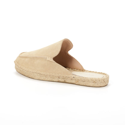 Men’s Cow Suede Minimalist Mule Espadrilles - Sand