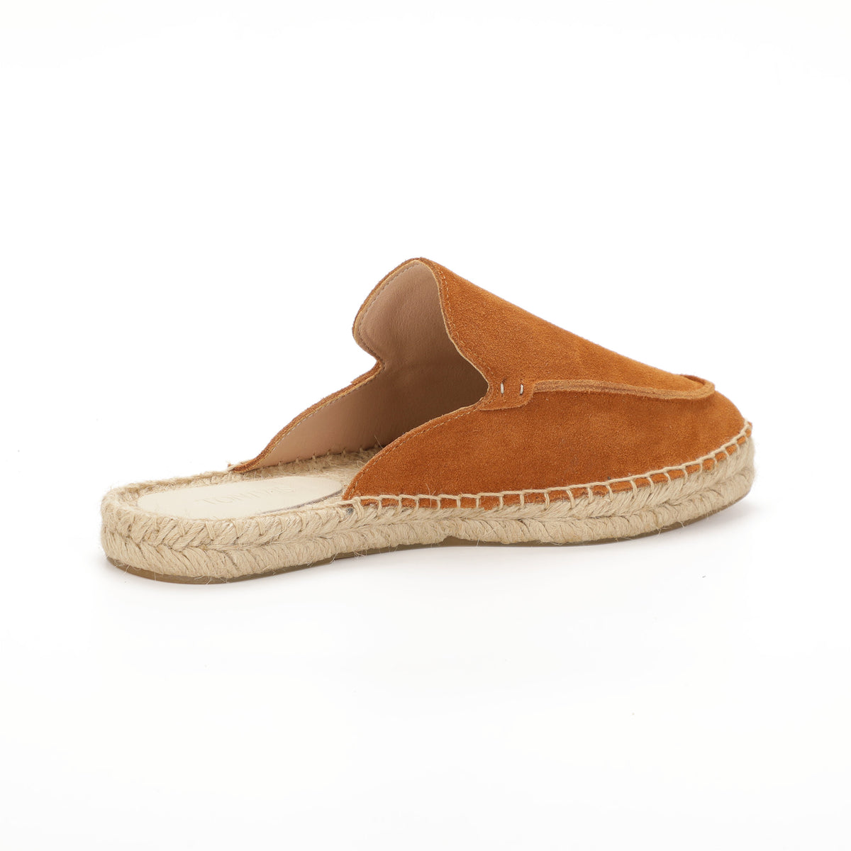 Men’s Cow Suede Minimalist Mule Espadrilles - Cognac Brown