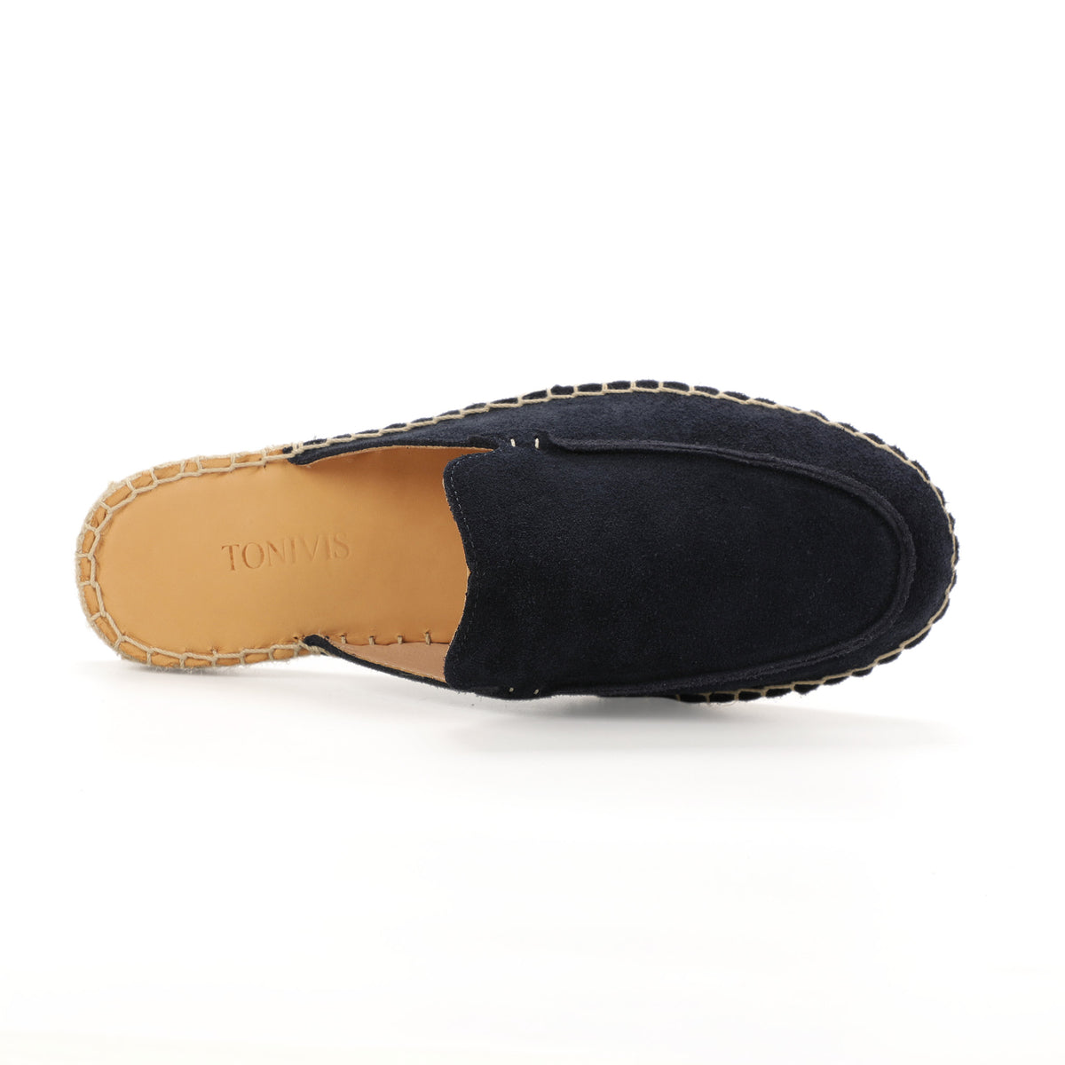 Men’s Comfort Cow Suede Minimalist Mule Espadrilles - Navy