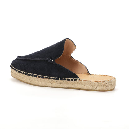 Men’s Comfort Cow Suede Minimalist Mule Espadrilles - Navy