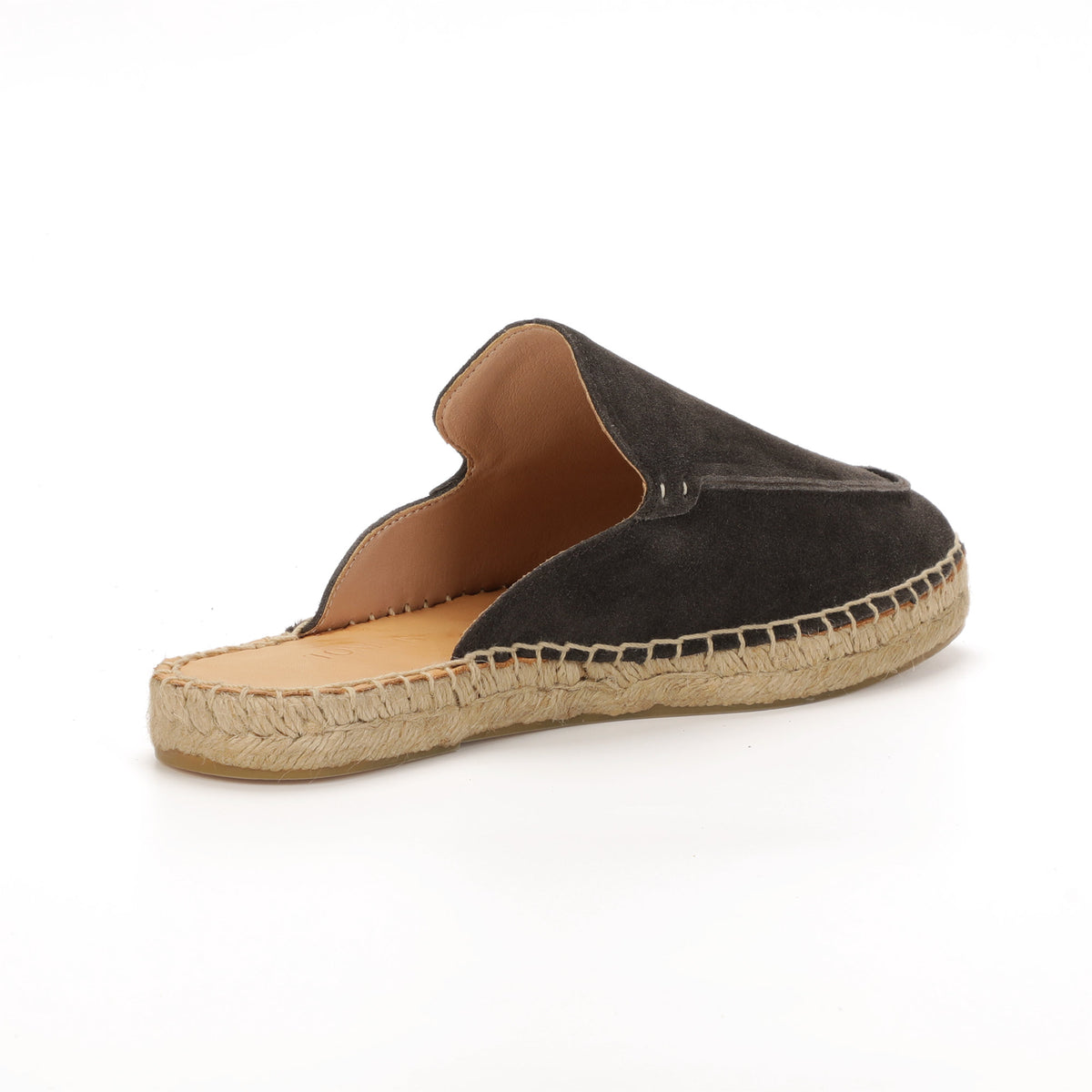 Men’s Comfort Cow Suede Minimalist Mule Espadrilles - Charcoal Gray